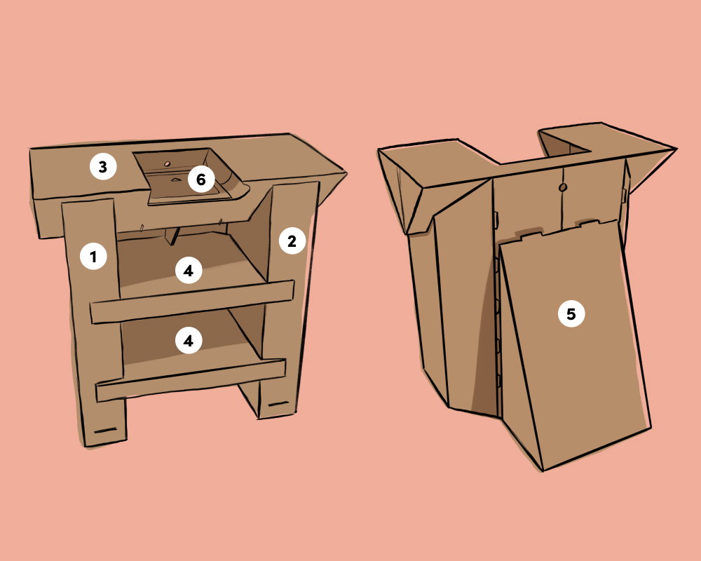 その他 TFW49 CARDBOARD SET UP Cardboard Work Station Learning Page